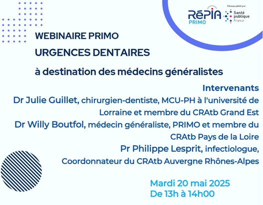 Replay du Webinaire Mission PRIMO « Urgences dentaires » pour les généralistes
